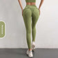 High waist hip lift yoga leggings in matcha green with pockets for women fitness and sports