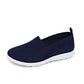 Women's summer casual mesh low-top shoe with white sole and flat heel