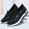 Black summer breathable mesh shoes for children with white sole and slip-on design
