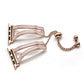 Rose gold stainless steel watch strap female accessory for 38/40mm and 42/44mm smartwatch bands
