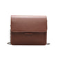 Wide shoulder strap small square retro PU leather crossbody bag in coffee color