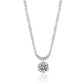 Sparkling Starry Sky S925 silver necklace with white zircon pendant and geometric chain design