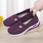 Purple summer breathable mesh casual shoes for women with flat sole