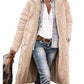 Women's solid color hooded long winter coat with double-sided wear and slim fit design