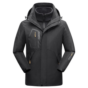 Winter Outdoors Three-in-one Coat Warm-keeping Cotton Clothing Shell Jacket Cotton-padded Coat For Men And Women