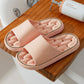 pink non-slip design bathroom slippers with thick sole for home and bedroom use