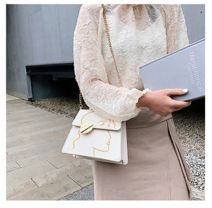 Fashion embroidered small square bag
