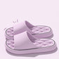 Non-slip design bathroom slippers with thick EVA sole and breathable hollow upper for home use