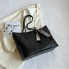 New and simple large-capacity black tote bag with stylish design and comfortable material for casual use