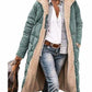 Solid color hooded long winter coat with double-sided wear and long sleeves for women