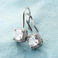 925 sterling silver small square diamond earrings for women with geometric design