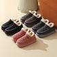 Winter plush cotton shoes warm thick-bottom waterproof indoor outdoor slippers for women in multiple colors