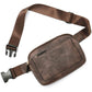 Brown PU leather fashion chest bag with adjustable strap for women