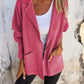 Casual Lapel Jacket With Pockets Fashion Versatile Long Sleeve Outwear Tops Coat For Womens Clothing