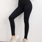 Black high waist seamless yoga pants for women with scrunch butt and elastic ultra-soft fabric