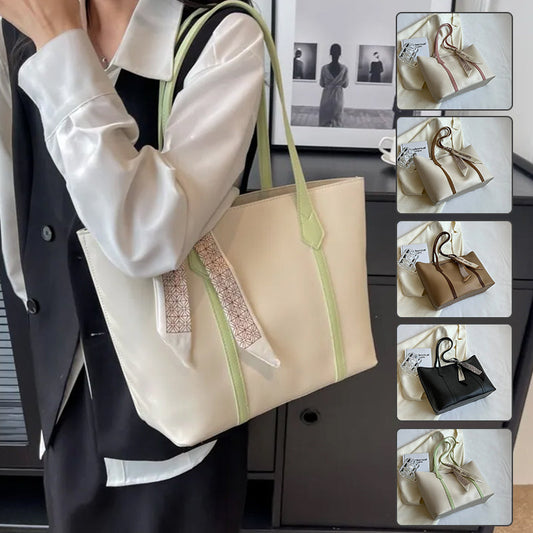 New and simple large capacity tote bag in various colors, stylish, casual, versatile shoulder and crossbody design